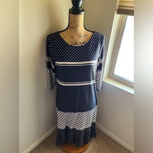 Black and white polka dot dress size large